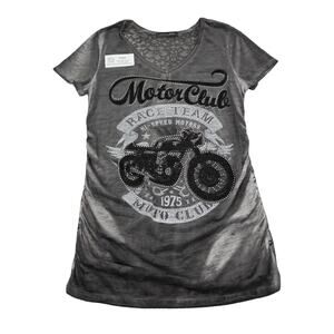 Voice of California Shirt Womens M Gray Motor Club Race Team Short Sleeve